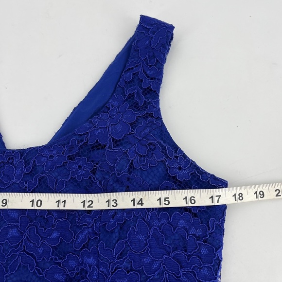 REVIEW Blue Lace Fit & Flare Dress - Picture 9 of 11